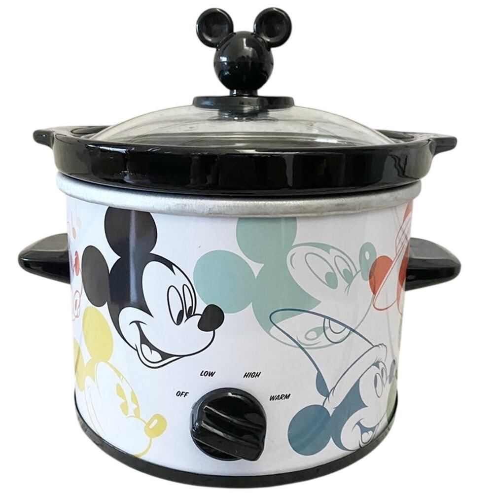 DISNEY Mickey Mouse 2 Quart Slow Cooker Crock Pot Food Warmer Dips